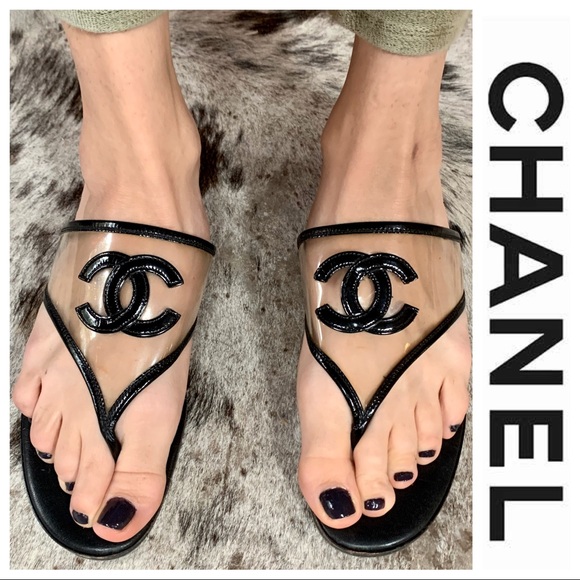 clear chanel flip flops